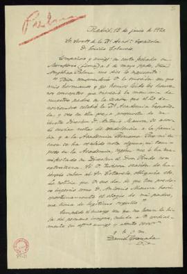 Carta de Daniel Granada a Emilio Cotarelo con la transcripción de una carta de Angélica Palma en ...