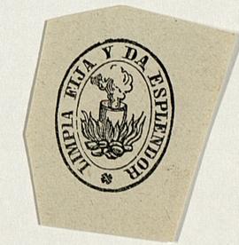 Sello con el emblema de la Real Academia Española