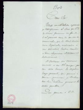 Carta del barón de Bigüezal [Joaquín Ignacio Mencos] a Francisco Martínez de la Rosa en la que ac...
