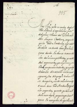 Carta de Juan de Ferreras a Vincencio Squarzafigo de agradecimiento por el envío del primer tomo ...
