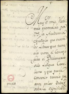 Minuta de la carta [de Francisco Antonio de Angulo] a Pedro Rodríguez Campomanes con la que envía...