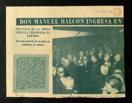 Don Manuel Halcón ingresa en la Real Academia Española