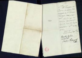 Orden de Pedro Silva a Joaquín Ibarra del pago a Joaquín Fabregat de 960 reales de vellón por la ...