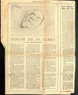 Selección de recortes de prensa del diario Arriba con distintos artículos dedicados a Pío Baroja ...