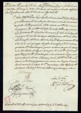 Orden del marqués de Villena del libramiento a favor de Jacinto de Mendoza de 740 reales de velló...