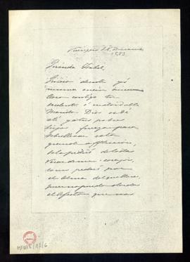 Reproducción de la carta de Margarita [de Borbón-Parma] a Isabel [II]