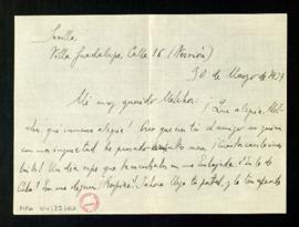 Copia de la carta de V. G. C. a Jorge Guillén en la que le pide ayuda para que Espasa publique en...