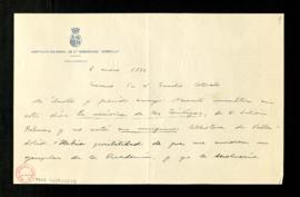 Carta de Narciso Alonso Cortés a Emilio Cotarelo en la que le pide que le envíe un ejemplar de La...