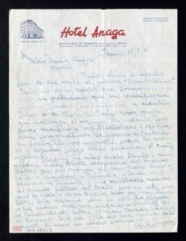 Carta de Pepita Serrador a Melchor Fernández Almagro en la que le dice que nunca ha olvidado sus ...