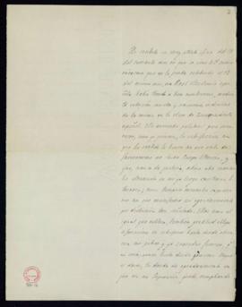 Carta de Joaquín Rubió y Ors al secretario [Manuel Tamayo y Baus] en la que expresa su agradecimi...
