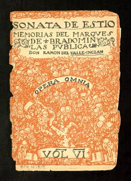 Cubierta de Sonatas de estío. Memorias del marqués de Bradomín, de Ramón del Valle Inclán