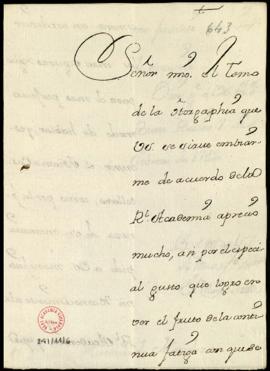 Carta del marqués de (ileg.) a Lope Hurtado de Mendoza en la que agradece el envío de un ejemplar...