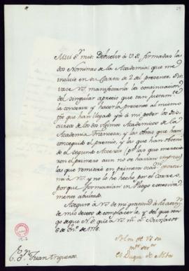 Carta del duque de Alba a Juan [de] Trigueros con la que devuelve dos nóminas firmadas y en la qu...