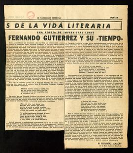 Una poesía de imprevistas luces. Fernando Gutiérrez y su Tiempo