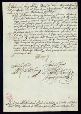 Orden del marqués de Villena del libramiento a favor de Lope Hurtado de Mendoza de 1328 reales y ...