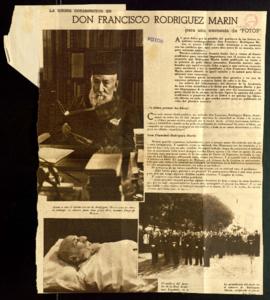 Recorte de prensa de la revista ilustrada Fotos titulado La última contestación de Don Francisco ...
