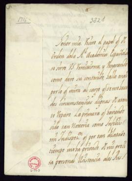 Carta de Francisco Pizarro de Aragón, marqués de San Juan, a Vincencio Squarzafigo en la que expo...