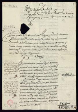 Cuenta del tesorero e informe del contador desde 1.º de abril 1750 a 15 de abril de 1751