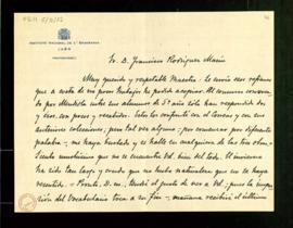 Carta de Antonio Alcalá Venceslada a Francisco Rodríguez Marín con la que remite unos refranes y ...