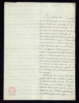 Carta de Bernardo Iriarte a Tomás Antonio Sánchez en la que le ruega que le envíe el legajo de cé...