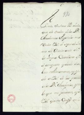 Carta del conde de Santisteban a Vincencio Squarzafigo de agradecimiento por el envío del segundo...
