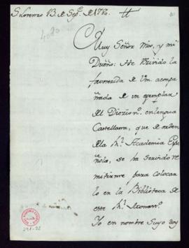 Carta de Julián de Villegas, prior de San Lorenzo el Real, a Manuel de Lardizábal y Uribe] en la ...