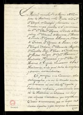 Acuerdos de 30 de agosto de 1752