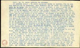 Copia mecanografiada de la carta de Juan Valera a Pedro Antonio de Alarcón con sus elogios a El n...