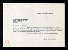 Copia sin firma de la carta de Alonso Zamora Vicente a Salvador de Madariaga para que le indique ...