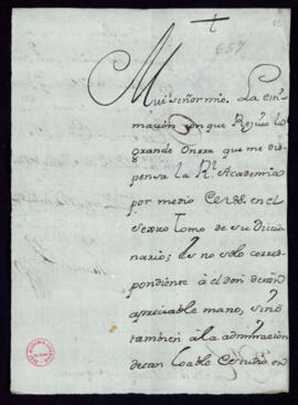 Carta de Alonso Rico de Villarroel a Lope Hurtado de Mendoza de agradecimiento por el envío del s...