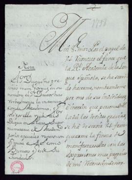 Carta del duque de Medina Sidonia a Fran[cis]co Ant[oni]o de Angulo en la que le pide que transmi...