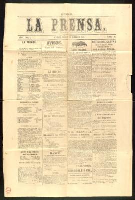 Ejemplar de La Prensa de 7 de febrero de 1872