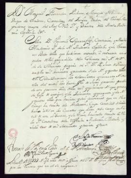 Orden del marqués de Villena de libramiento a favor de Juan de Ferreras de 1292 reales y 4 marave...