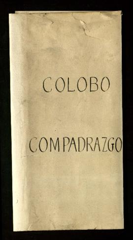 Carpetilla con el rótulo Colobo / Compadrazgo