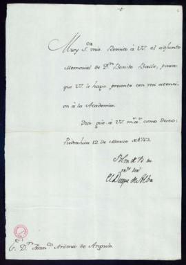 Carta del duque de Alba [Fernando de Silva Álvarez de Toledo] a Fran[cis]co Antonio de Angulo con...