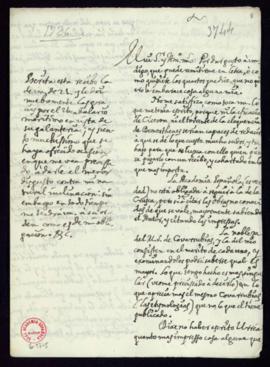 Carta de José Siesso de Bolea a Vincencio Squarzafigo en la que reconoce que la Academia no está ...
