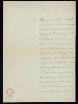 Carta del conde de Guenduláin [Joaquín Ignacio Mencos] a Manuel Tamayo y Baus de acuse de recibo ...