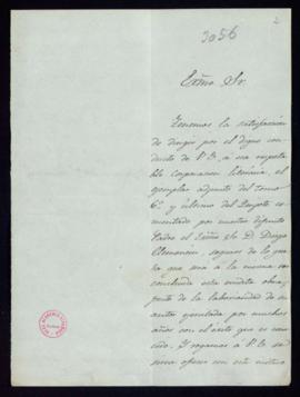Carta de Cipriano María y Andrés María Clemencín a Francisco Martínez de la Rosa con la que remit...