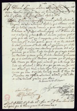 Orden del marqués de Villena del libramiento a favor de Tomás Pascual de Azpeitia de 2266 reales ...