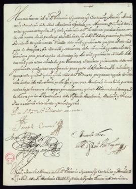 Orden de José Casani del abono a favor de Vincencio Squarzafigo de 6347  reales de vellón por las...