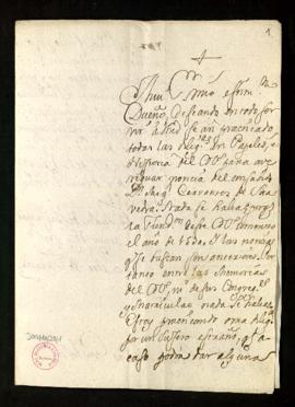Carta de Pedro de Caravia a Lorenzo Nicolás Guillelmi en la que le indica que la búsqueda de pape...