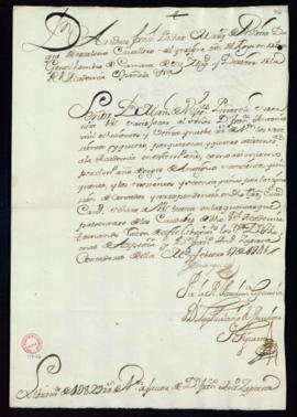Libramiento de 1829 reales de vellón a favor de Francisco Antonio Zapata