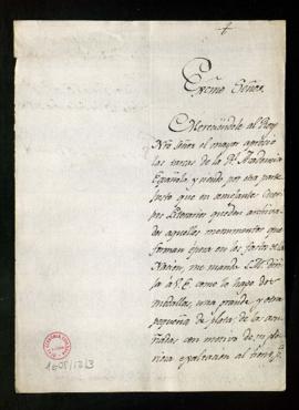 Carta de Pedro de Lerena al marqués de Santa Cruz, director, en la que le anuncia el envío, por o...
