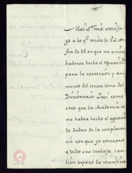 Carta de Gaspar de Montoya a Juan Trigueros en la que acepta el trabajo que le toca para la corre...