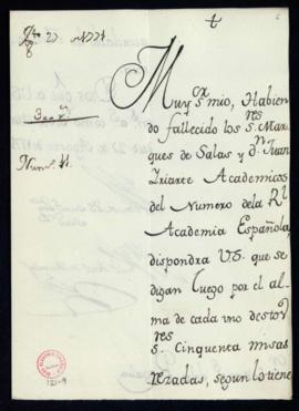 Carta de Francisco Antonio de Angulo, secretario, al marqués de la Regalía en la que le pide que ...