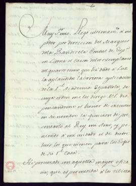 Carta de José de Montealegre a Vincencio Squarzafigo en la que da cuenta de la recepción de los l...