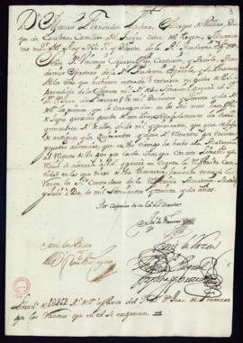 Orden del marqués de Villena del libramiento a favor de Juan de Ferreras de 10262 reales de velló...