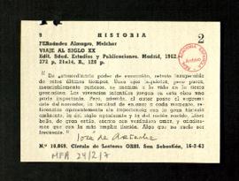 Fernández Almagro, Melchor. Viaje al siglo XX, por José de Arteche