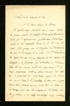 Carta de Juan Eugenio Hartzenbusch a Pedro Antonio de Alarcón sobre su lectura de El sombrero de ...