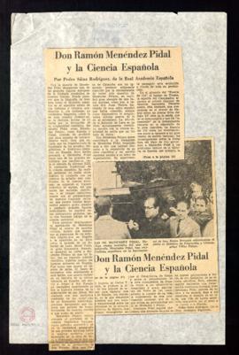 Don Ramón Menéndez Pidal y la ciencia española, por Pedro Sáinz Rodríguez